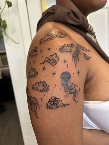 tattoo,aces,high,alex,rockoff,alexrockoff,west,palm,beach,traditional,neotraditional,beetle,beatle,flower,sunflower,floral,color